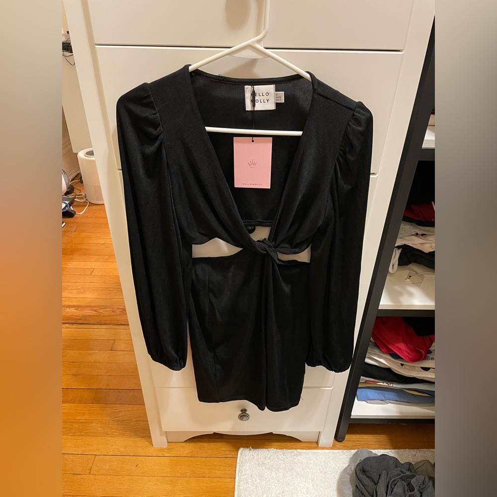 NEW Black Twist Front Dress (size 4)